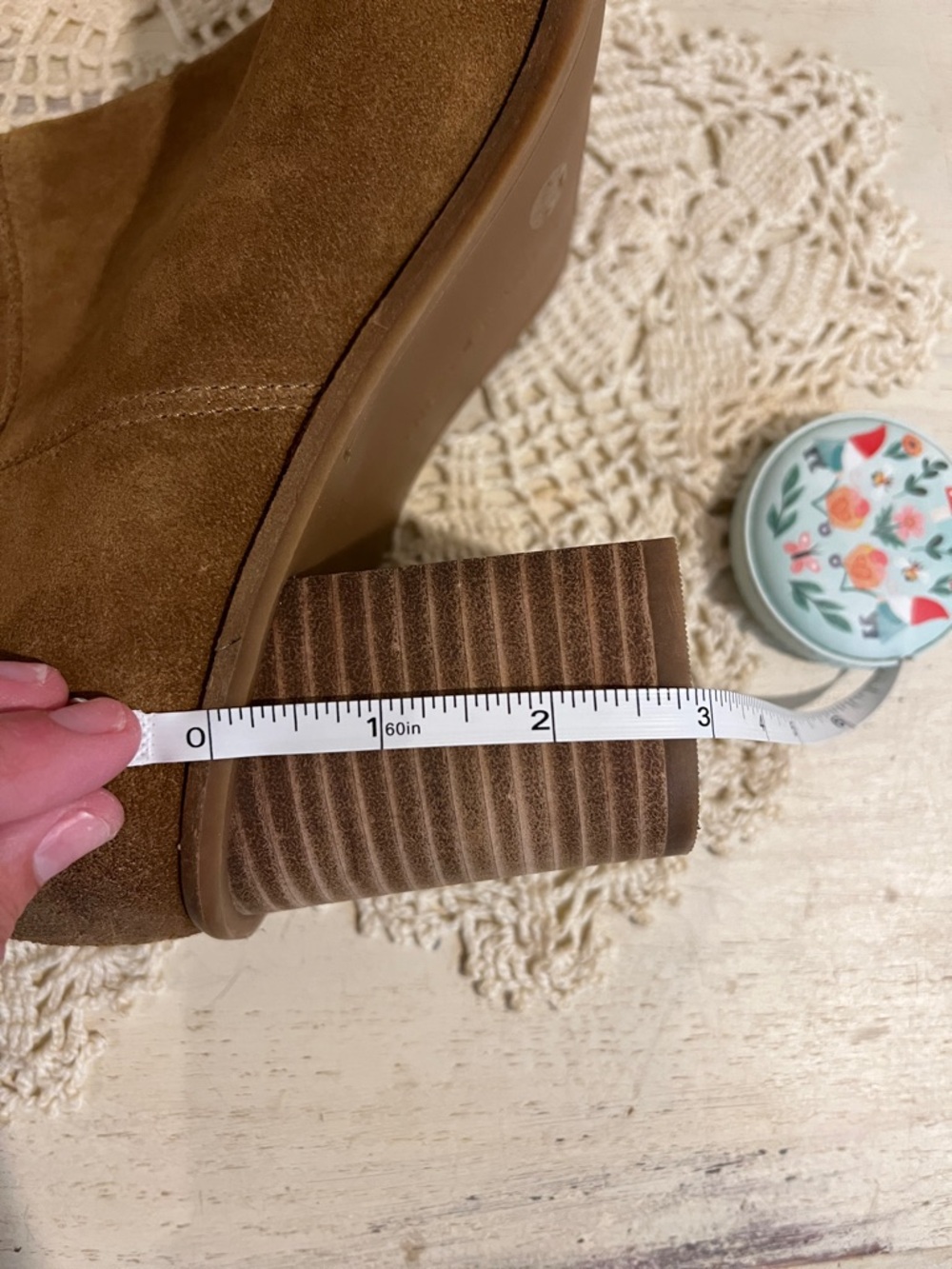 Lucky Brand Brown Suede Ankle Boots Block Heel Size 10M - Picture 11 of 11